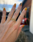 Delicate Scallop Ring - 14ky Gold + Diamonds - KMJ Made By Branch Jewelry - Rings