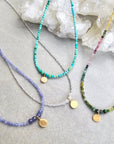 Dahlia Necklace - 14k Gold + Turquoise - KMJ James & Jezebelle Unclassified
