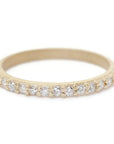 Pave Medium Band - 18k Yellow Gold + Diamonds (.23 ctw)