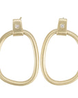 14k Carabiner Earrings - 14ky + Diamonds - KMJ Kate Maller Jewelry Jewelry - Earrings
