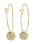 Easy Breezy Hoops with Dusted Discs, Small - 22k/14k Gold, Oxidized Silver - KMJ Kate Maller Jewelry Jewelry - Earrings