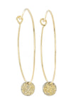 Easy Breezy Hoops with Dusted Discs, Medium - 22k/14k Gold, Oxidized Silver - KMJ Kate Maller Jewelry Jewelry - Earrings
