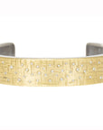 18k Aspen Squared Cuff - 18k Gold + Reclaimed VS Diamonds