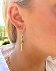Petite Post Earrings in Emeralds - 18k Gold
