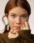 Persian Turquoise Tower Earrings - 14k Gold + Persian Turquoise Beads - KMJ Hilary Finck Jewelry - Earrings