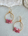 Truly Earrings Small - 14k Gold-Fill + Pink Tourmaline