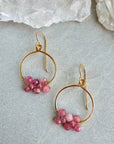 Truly Earrings Small - 14k Gold-Fill + Pink Tourmaline - KMJ James & Jezebelle Jewelry - Earrings