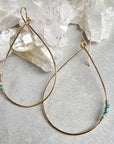 Emma Earrings - 14k Gold-Fill + Turquoise - KMJ James & Jezebelle Jewelry - Earrings