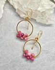 Truly Earrings Small - 14k Gold-Fill + Pink Tourmaline