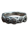 Black Diamond Bubble Band - Oxidized Sterling Silver + Black Diamonds