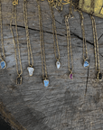Ruby Guardian Pendant - Brass + Ruby - KMJ Emilie Shapiro Jewelry - Necklaces