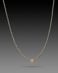 Beaded Pyrite Necklace with One 22k Gold Trio