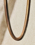 Serpentine Necklace - 18" Oxidized Brass Snake Chain