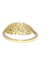 Honeycomb Lace Marquise Ring - 14ky Gold + Diamonds