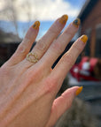 Delicate Oval Ring - 14ky Gold + Diamonds - KMJ Made By Branch Jewelry - Rings