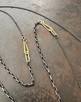 Black and Gold 3-way Chain - 18k Gold + Sterling Silver - KMJ Hilary Finck Jewelry - Necklace