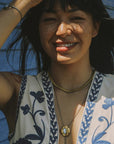 Serpentine Necklace - 18" Oxidized Brass Snake Chain - KMJ Claire Sommers Buck Jewelry - Necklaces