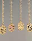 Lemon Drop Necklace - 14ky Gold, Sapphire, Peridot + Aquamarine - KMJ Made By Branch Jewelry - Necklaces