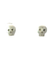 Skull Studs - Bright Sterling Silver