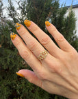 Delicate Scallop Ring - 14ky Gold + Diamonds - KMJ Made By Branch Jewelry - Rings