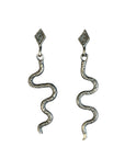 Oxidized Serpent Dangles - Sterling Silver