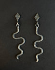 Oxidized Serpent Dangles - Sterling Silver - KMJ Zanny Jewelry - Earrings