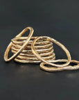 Molten Gold Stackers - 10ky Gold - KMJ Zanny Jewelry - Rings