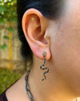 Black + Gold Serpent Dangles - Sterling Silver + 10ky Gold