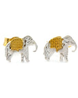 Elephant Stud Earrings - 22k Gold over Sterling Silver