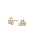 Diamond Trio Cluster Earrings - 18ky + Diamonds