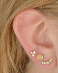 Diamond Trio Cluster Earrings - 18ky + Diamonds - KMJ Anne Sportun Jewelry - Earrings