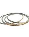 Crescent Stacker Bangle - 22k/18k Gold + Oxidized Silver - KMJ Kate Maller Jewelry Jewelry - Bracelets
