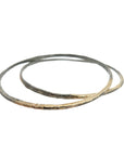Crescent Stacker Bangle - 22k/18k Gold + Oxidized Silver