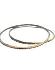 Crescent Stacker Bangle - 22k/18k Gold + Oxidized Silver - KMJ Kate Maller Jewelry Jewelry - Bracelets