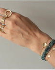 Blue Tourmaline Wrap Bracelet-Necklace - 14k Gold + Blue Tourmaline - KMJ Anne Sportun Jewelry - Bracelets