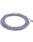 Iolite Wrap Bracelet - Necklace - 14k Yellow Gold / Regular / 34" - KMJ Anne Sportun Jewelry - Bracelet