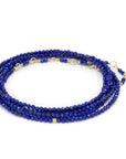 Lapis Wrap Bracelet - Necklace - 14k Yellow Gold / Regular / 34" - KMJ Anne Sportun Jewelry - Bracelet