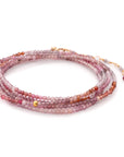 Multi Colored Spinel Wrap Bracelet-Necklace - 14k Gold + Multi Colored Spinel