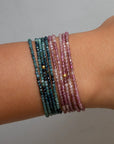 Pink Tourmaline Wrap Bracelet - Necklace - 14k Yellow Gold / Regular / 34" - KMJ Anne Sportun Jewelry - Bracelet