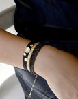 Diamond Stardust Cuff - 18k Yellow Gold / Medium - 57x66mm / 196mm Around - KMJ Anne Sportun Jewelry - Bracelet