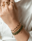 Luna' Paperclip and Organic Circle Bracelet - 14k + 18k Yellow Gold - KMJ Anne Sportun Jewelry - Bracelets
