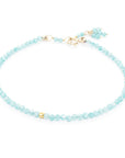 Single Wrap Gemstone Bracelet - 14k Yellow Gold / Amazonite - KMJ Anne Sportun Jewelry - Bracelet