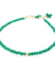 Single Wrap Gemstone Bracelet - 14k Yellow Gold + Green Onyx - KMJ Anne Sportun Jewelry - Bracelets