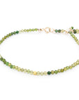 Single Wrap Gemstone Bracelet - 14k Yellow Gold / Green Tourmaline - KMJ Anne Sportun Jewelry - Bracelet