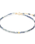 Single Wrap Gemstone Bracelet - 14k Yellow Gold / Blue Sapphire - KMJ Anne Sportun Jewelry - Bracelet