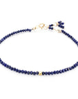 Single Wrap Gemstone Bracelet - 14k Yellow Gold / Lapis - KMJ Anne Sportun Jewelry - Bracelet