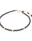 Gemstone Single Wrap 3 Bead Bracelet - 14k Yellow Gold / Spinel - KMJ Anne Sportun Jewelry - Bracelet
