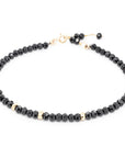 Hammered Bead Natural Gemstone Bracelet - Spinel / 18k Yellow Gold