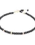 Hammered Bead Natural Gemstone Bracelet - Spinel / 18k Yellow Gold - KMJ Anne Sportun Jewelry - Bracelet