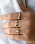 Open 'Boulder' Double Diamond Ring - 18k Yellow Gold / 7 - KMJ Anne Sportun Jewelry - Ring
